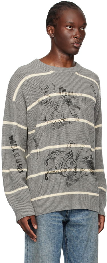 Sweater R13 R13 Striped Boyfriend Sweater Grå | R13MY231-Y148B, 1