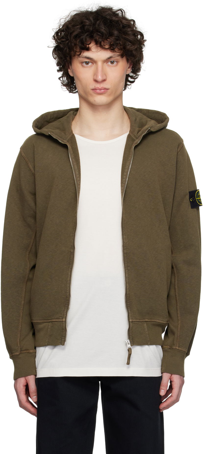 Sweatshirt Stone Island Stone Island Malfilé Fleece Hoodie Grøn | K1S15 6100021 S0060