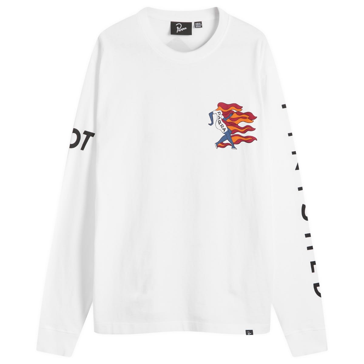 T-shirt By Parra Not Finished Long Sleeve T-Shirt Hvid | 54315-WHT, 1