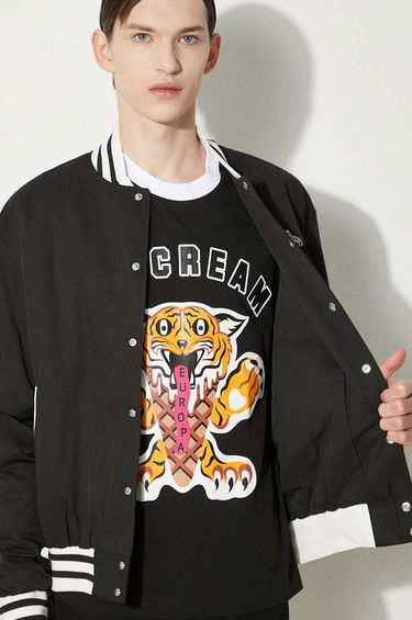 Bomberjakke BILLIONAIRE BOYS CLUB Billionaire Boys Club Arch Logo Lightweight Varsity Bomber Jacket Sort | B24201, 7