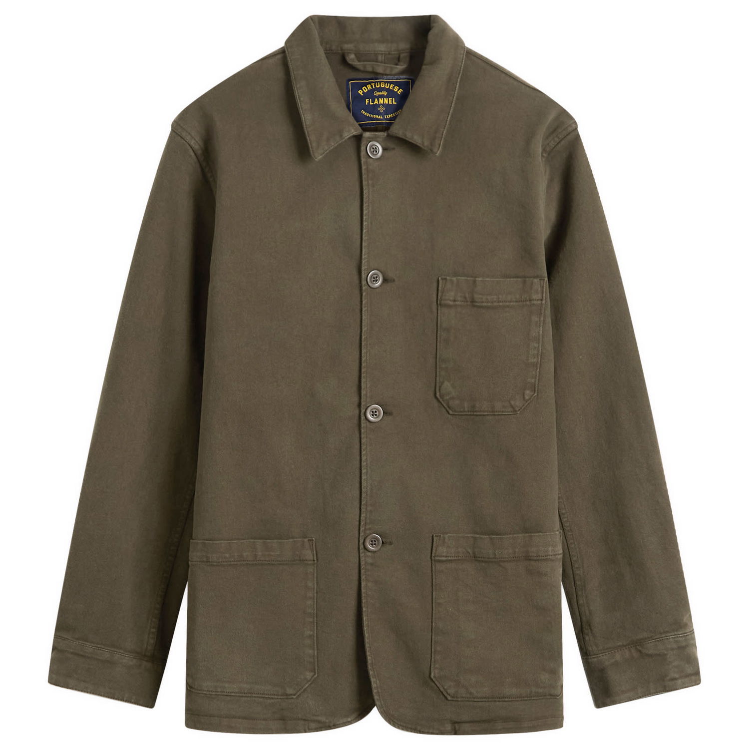 Jakke Portuguese Flannel Flannel Labura Chore Jacket Grøn | AW25007-OLV, 1