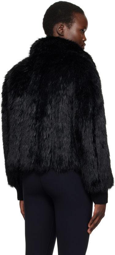 Bomberjakke Balenciaga Faux-Fur Cropped Jacket Sort | 790841 TPQ23, 2