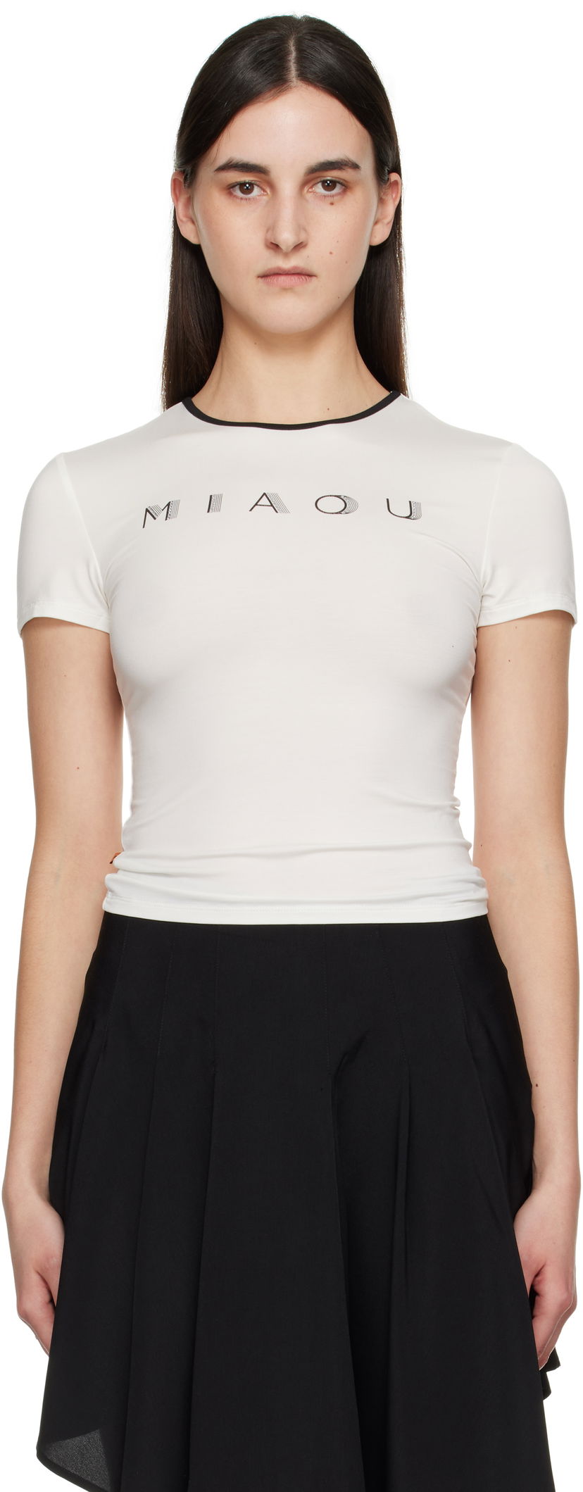 T-shirt Miaou Miaou Mini T-Shirt Hvid | 7026JSYWHT