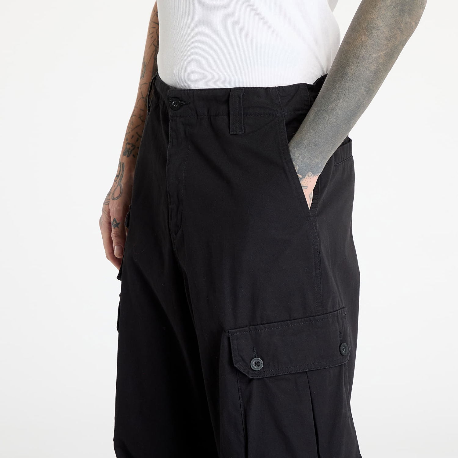 Cargo bukser Carhartt WIP Men's Black Relaxed Fit Cargo Pants Sort | I033835.89XX, 1