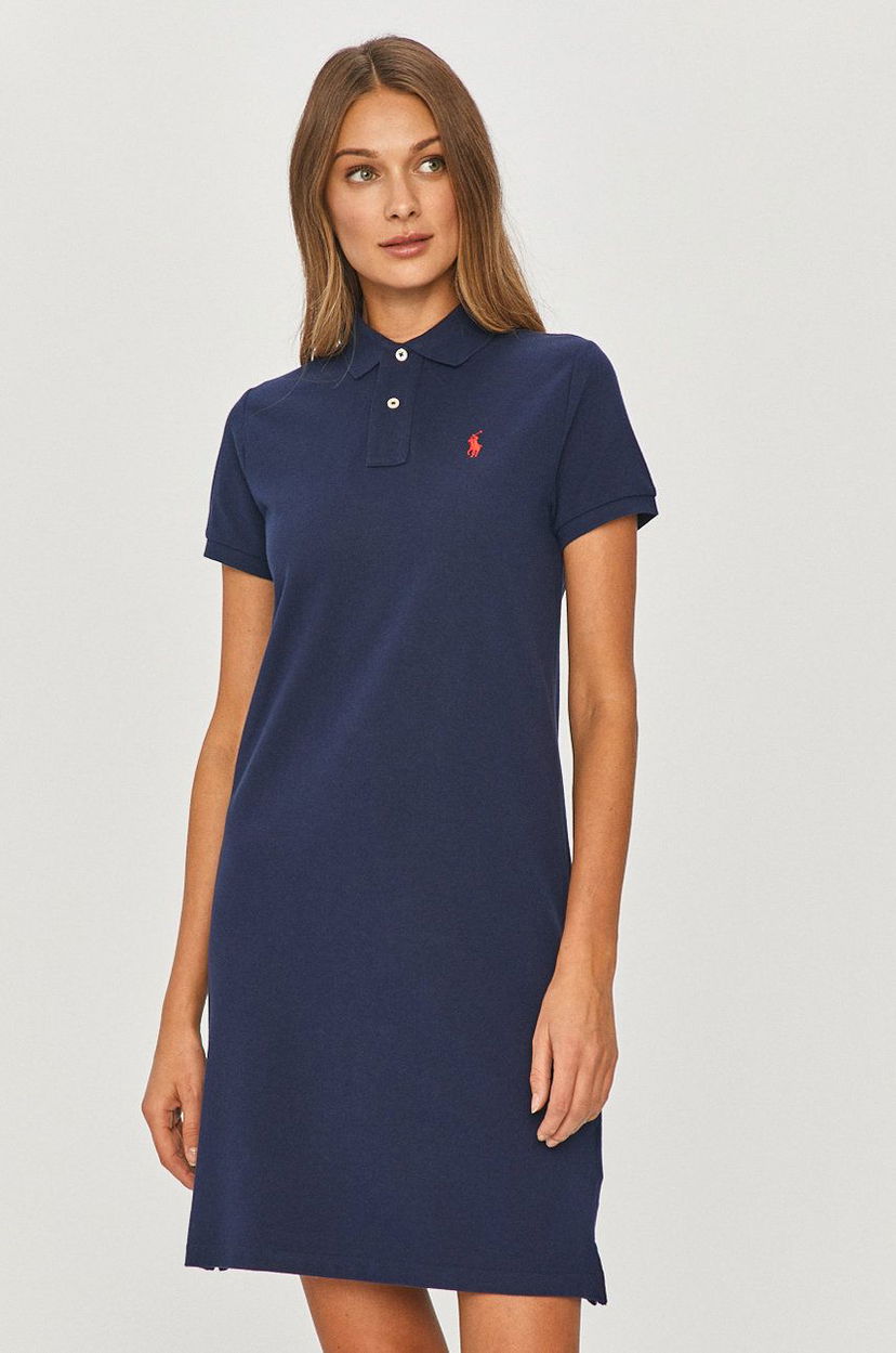 Kjole Polo by Ralph Lauren Polo Dress Mørkeblå | 211799490005