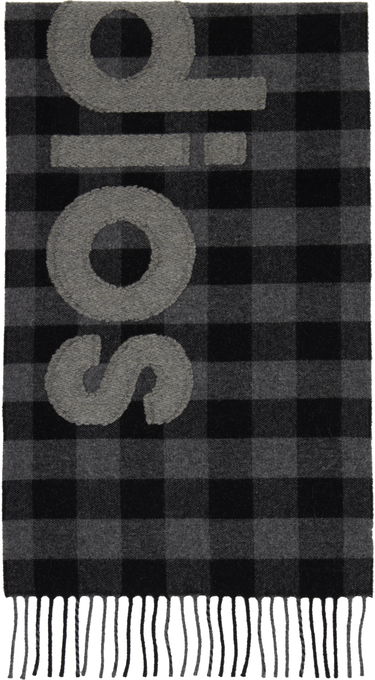 Tøj Acne Studios Orange Check Scarf Orange | CA0262-, 2