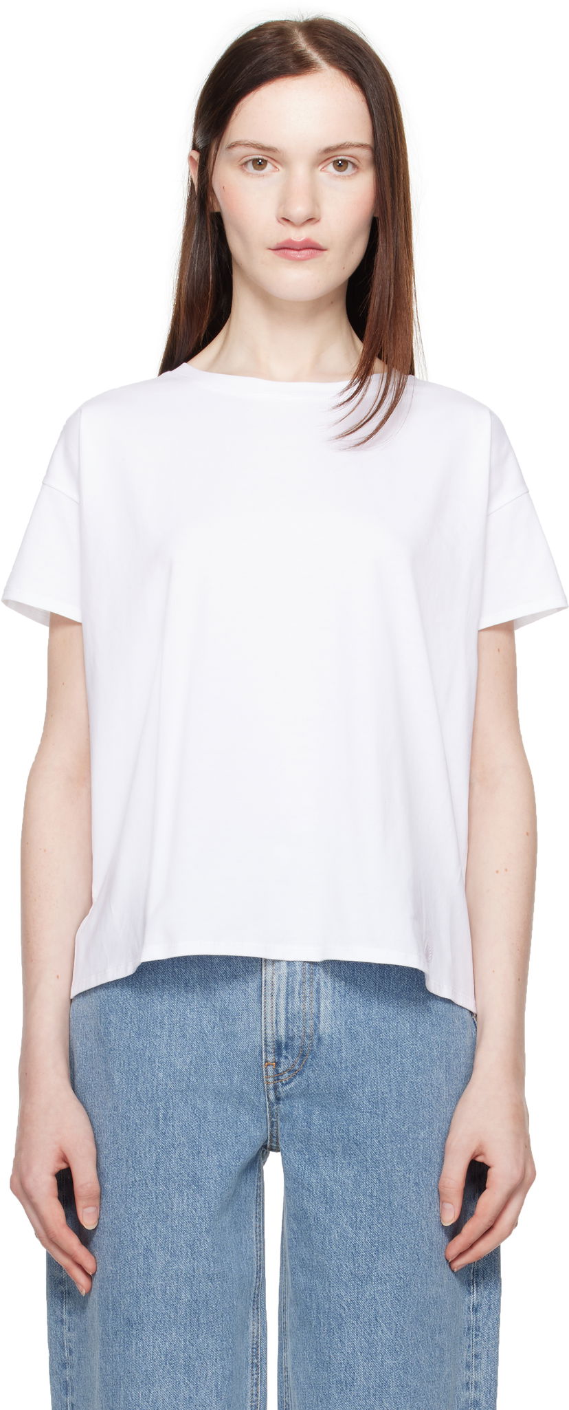 T-shirt Loulou de Saison Loulou de Saison Basiluzzo T-Shirt Hvid | BASILUZZO