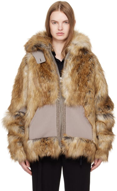 Jakke Ottolinger Ottolinger Oversized Furry Multiline Jacket Brun | 109-701709-01, 0