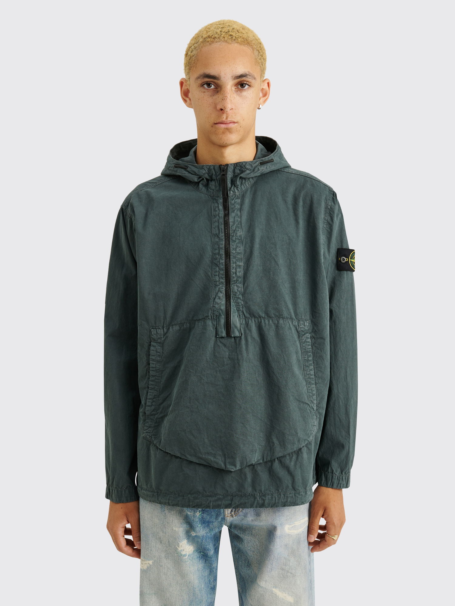 Jakke Stone Island Brushed Cotton Anorak Grey Grå | 7915103WN V0162, 0