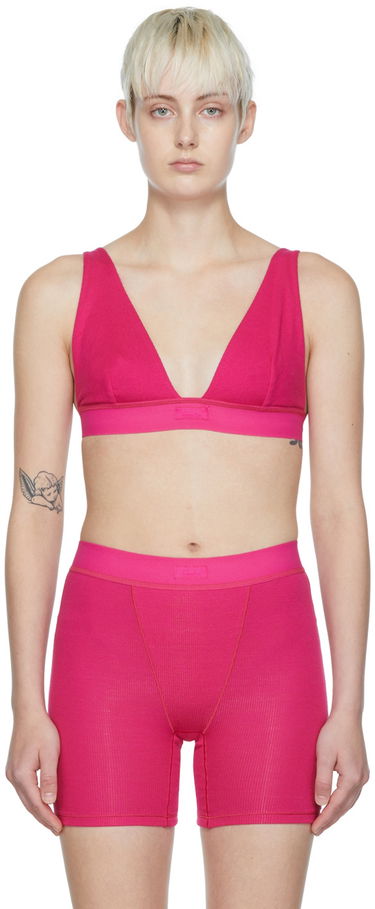 Bh SKIMS Women's Plunge Rib Bralette Lyserød | Br-plg-0037, 0
