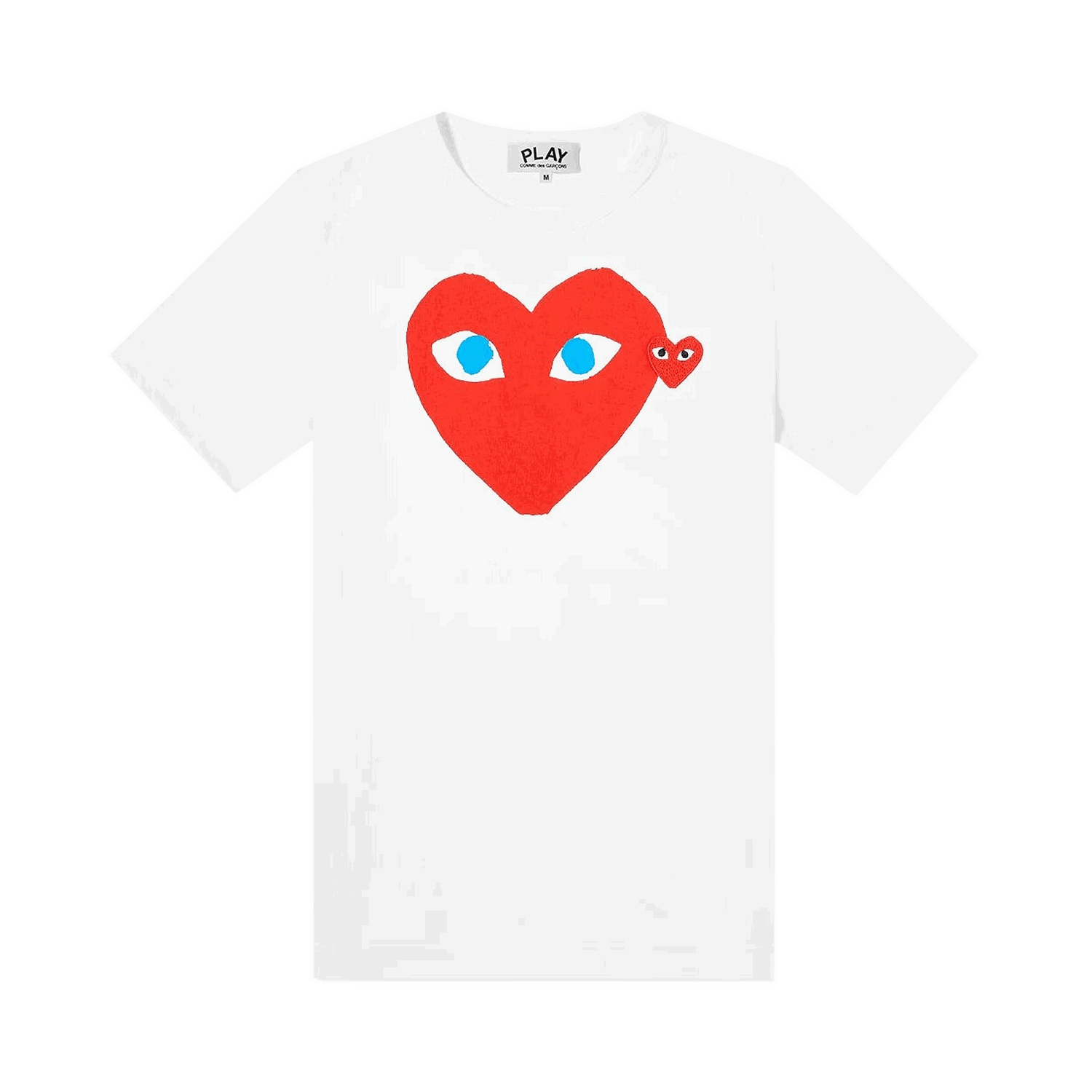 T-shirt Comme des Garçons PLAY Double Heart Logo T-Shirt Hvid | P1T085, 0
