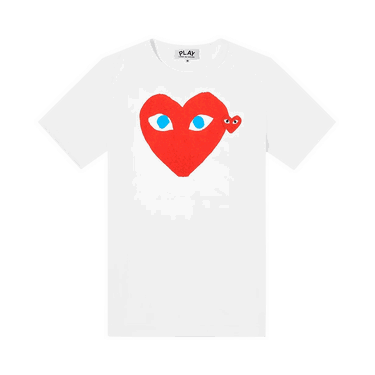 T-shirt Comme des Garçons PLAY Double Heart Logo T-Shirt Hvid | P1T085, 0