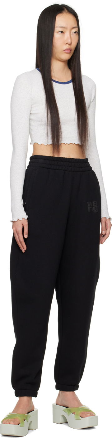 Crop top Alexander Wang Alexander Wang Cropped Long Sleeve T-Shirt Grå | 4CC1241443, 3