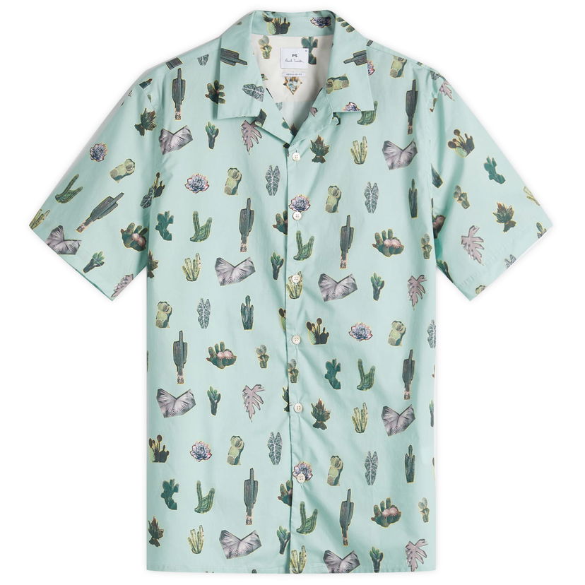 Skjorte Paul Smith Paul Smith Desert Flowers Vacation Shirt, Size Large Grøn | M2R-114R-P22313-30