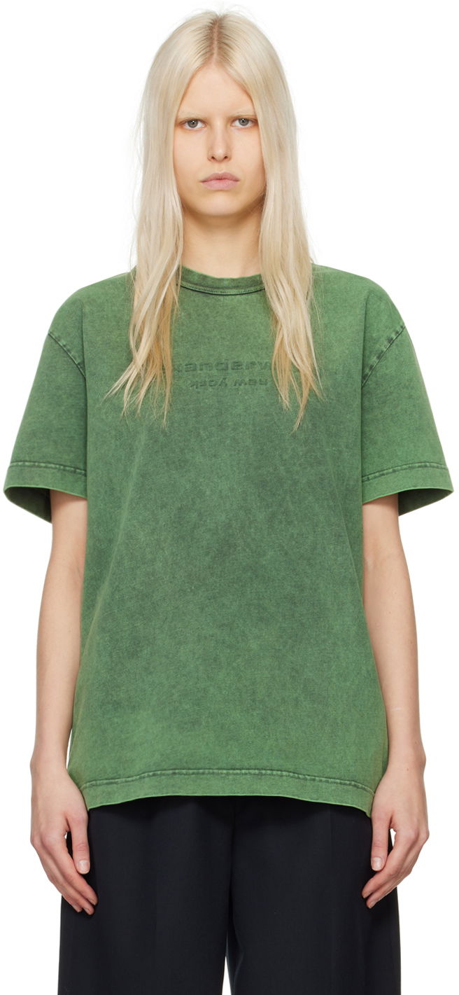 T-shirt Alexander Wang Embossed T-Shirt Grøn | UCC1241697, 0