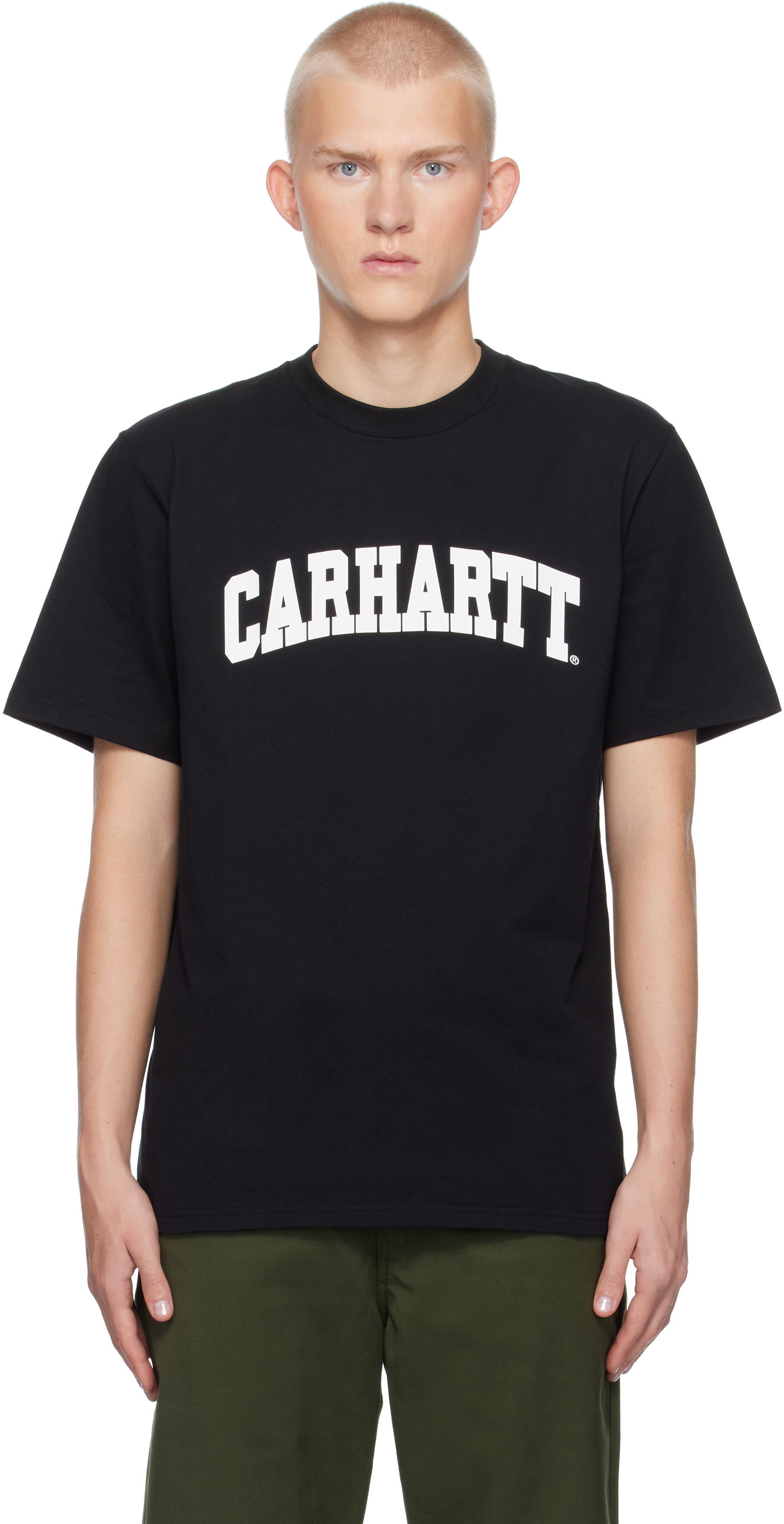 T-shirt Carhartt WIP Black University T-Shirt Sort | I034851, 0