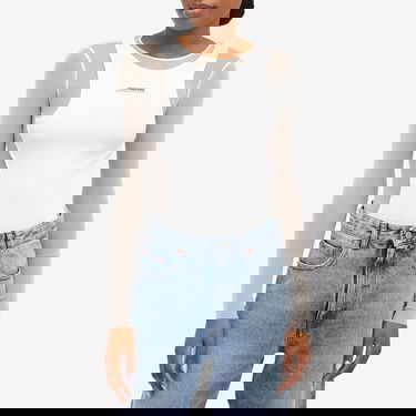 Tanktop Jean Paul Gaultier Gaultier Logo Layered Vest Hvid | 2430FTO193BT0010101, 2