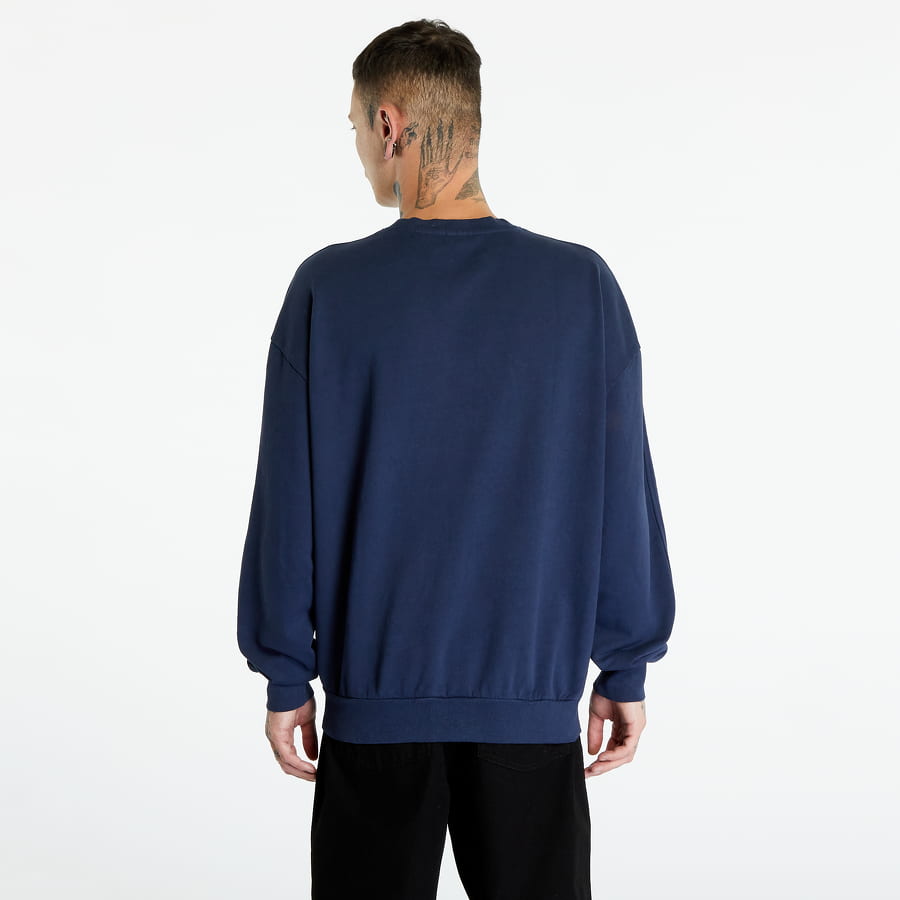 Sweater Urban Classics Heavy Terry Garment Dye Crewneck Mørkeblå | TB4956-00800, 1