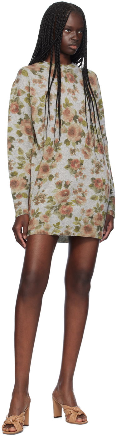 Kjole Blumarine Blumarine Floral Print Minidress Grå | A444A236A, 3