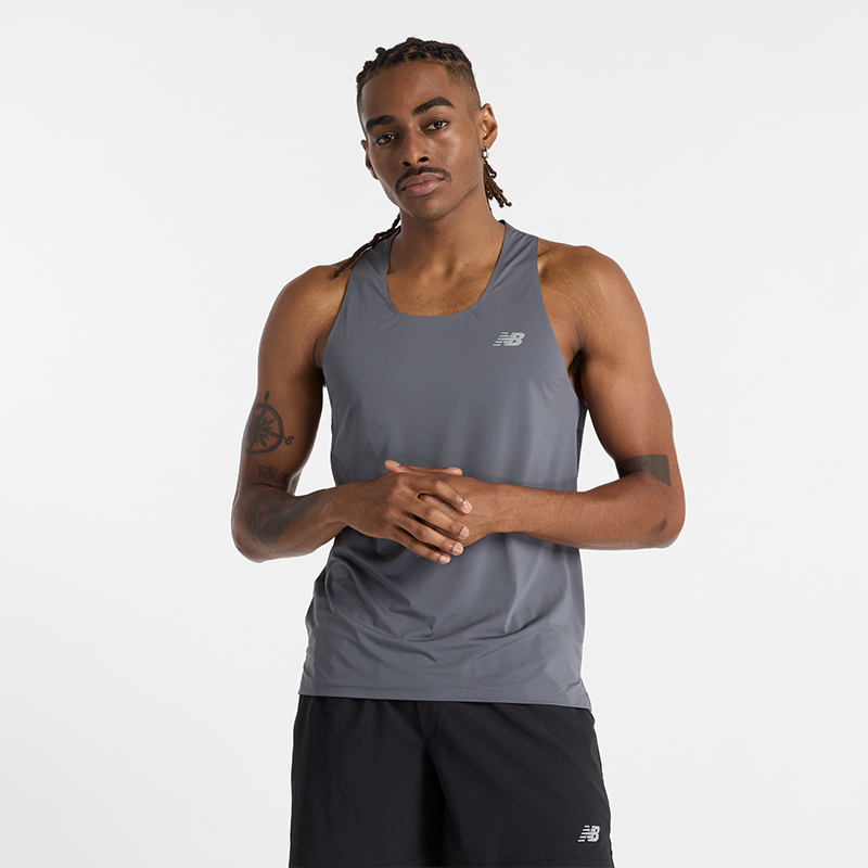 Tanktop New Balance Men's Running Singlet Grå | NBMT43512GT