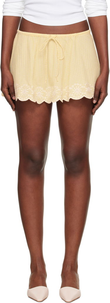 Nederdel GUIZIO Guizio Maelle Gingham Miniskirt Gul | P25304W167, 0