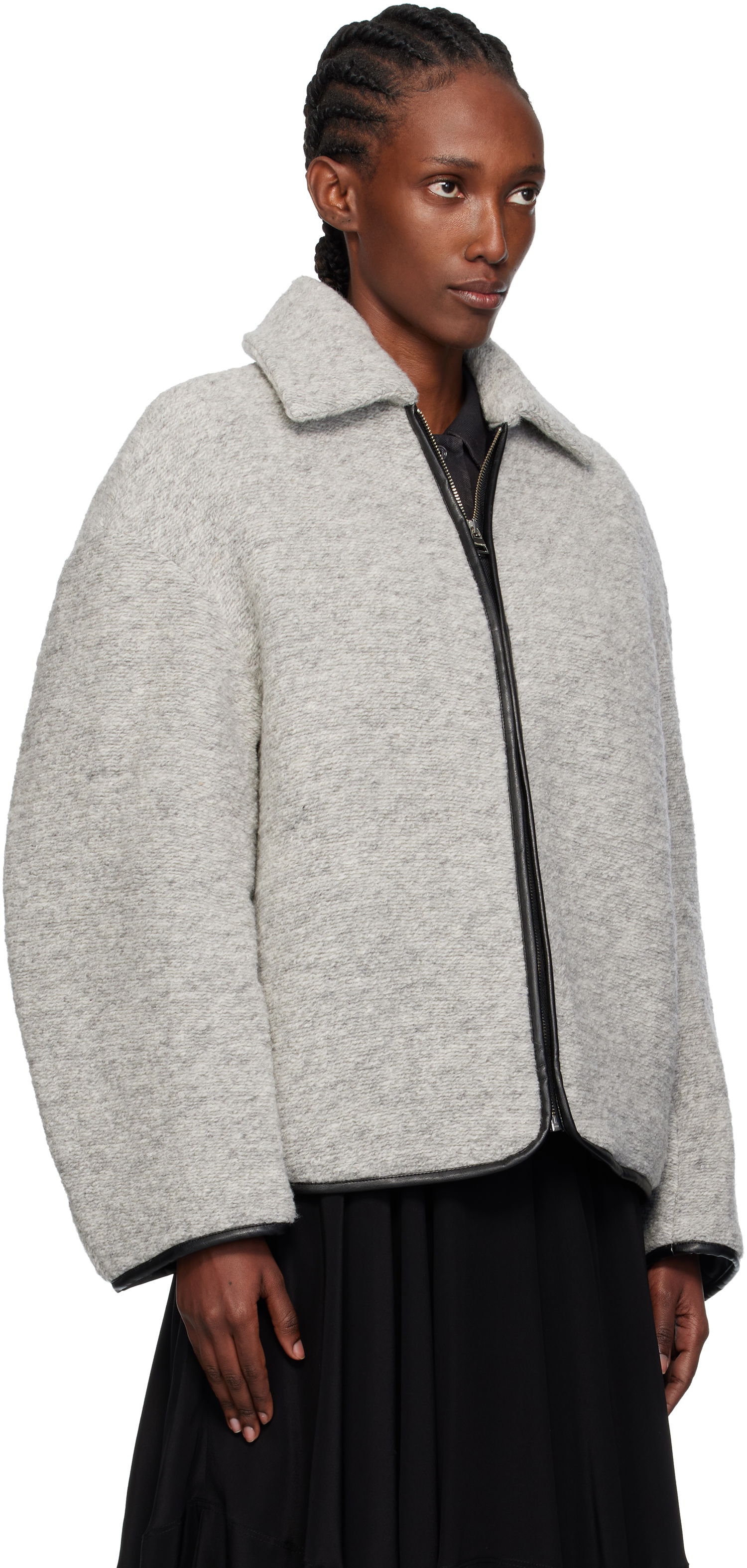 Jakke JW Anderson JW Anderson Contrast Trim Casual Jacket Grå | JK0412-PG1820, 1