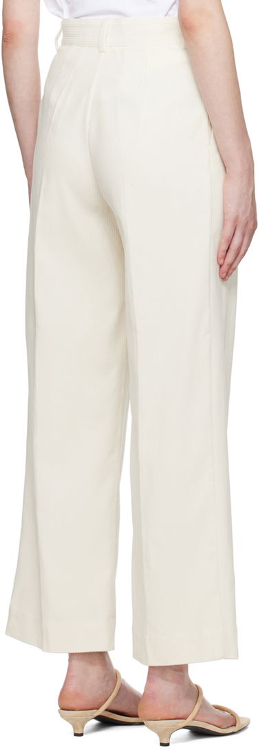 Bukser TOTEME TOTEME Pleated Wide-Leg Trousers Hvid | 243-WRB0202-FB0191, 2