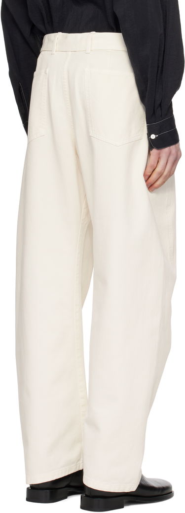 Bukser LEMAIRE Lemaire Twisted Belted Trousers Hvid | PA326 LD1034, 2