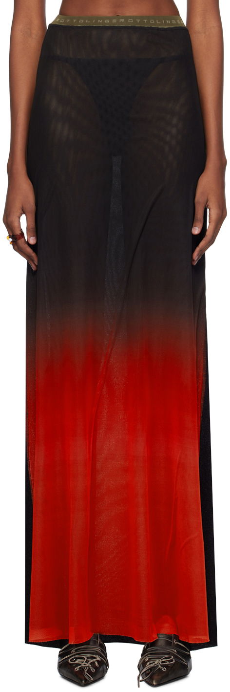 Nederdel Ottolinger Ottolinger Semi-Sheer Maxi Skirt Rød | 103202
