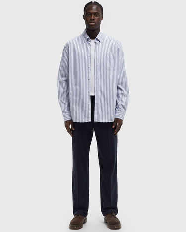 Skjorte Les Deux Les Deux Kent Stripe Peached Poplin Shirt, Size XL Blå | LDM410206-456679, 1