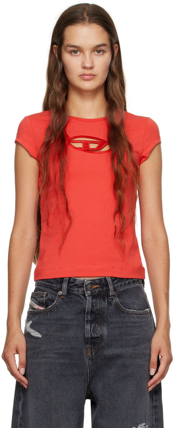 T-shirt Diesel T-Angie T-Shirt Rød | A06268 0AFAA