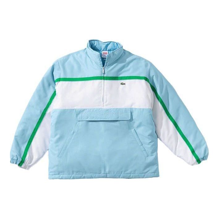 Vindjakke Supreme Supreme x Lacoste Half Zip Pullover Blå | SUP-FW19-547