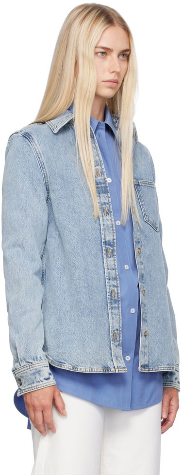 Skjorte TOTEME Petite Denim Shirt Blå | 243-WRT0330-FB0045, 1