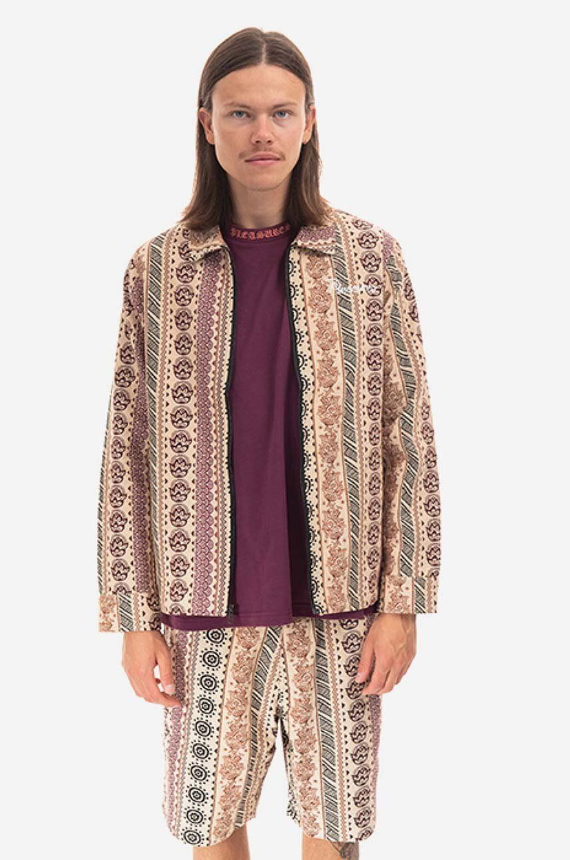 Jakke Pleasures Patterned Jacket Beige | P22F037