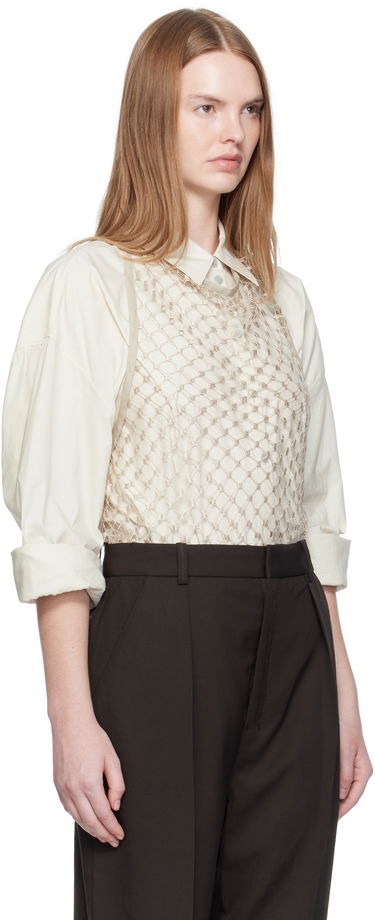 Tanktop LEMAIRE LEMAIRE Fishnet Halter Top Beige | TO1473 LF1509, 1
