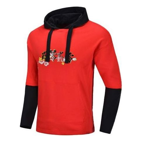 Sweatshirt Li-Ning Li-Ning x Disney Crossover Casual Loose Fit Hoodie Rød | AWDQ133-2, 0