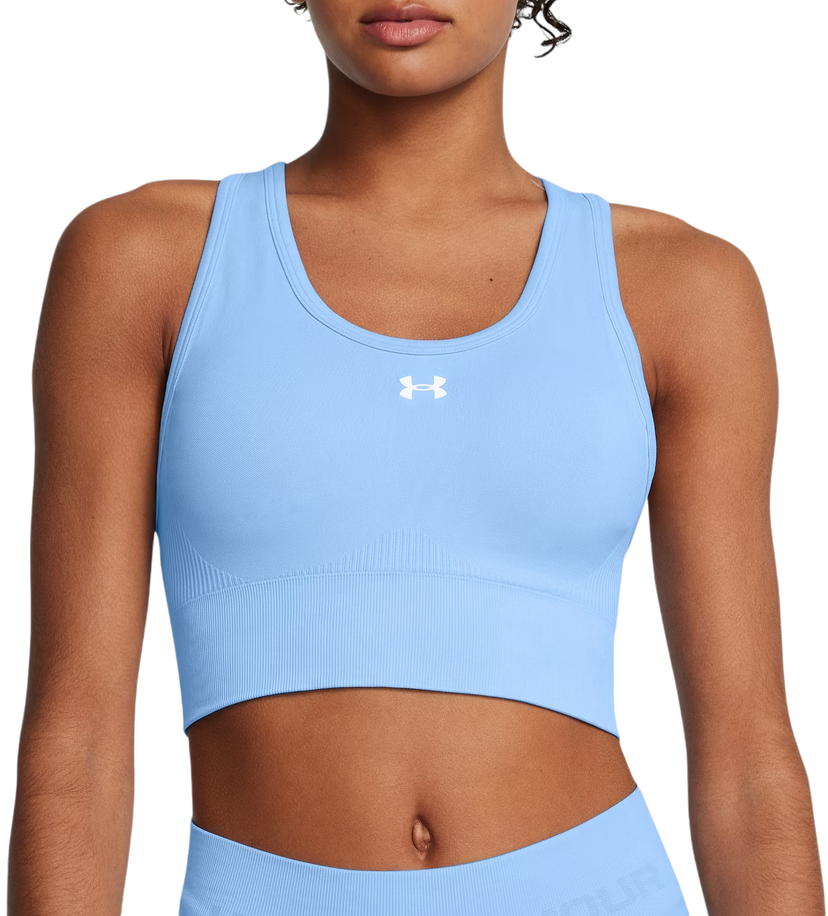 Bh Under Armour Seamless Mid Sports Bra Blå | 1384419-465
