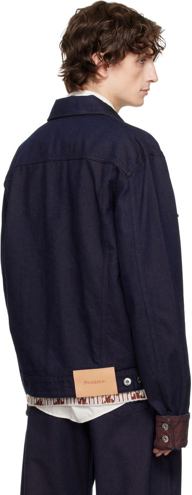 Jakke JW Anderson JW Anderson Turn Up Cuff Denim Jacket Mørkeblå | DJ0044-PG1836, 2