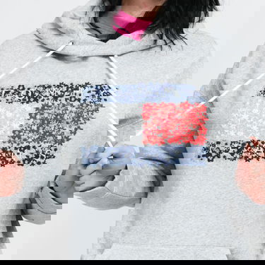 Sweatshirt Tommy Hilfiger Floral Flag Hoody Grå | DW0DW11267 P01, 2