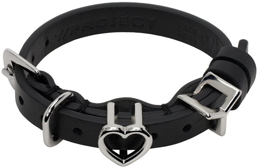 Armbånd Y/PROJECT Heart Belt Bracelet Sort | 640BR003
