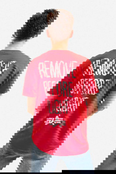T-shirt Alpha Industries T-Shirt With Print Rød | 116512.451, 3