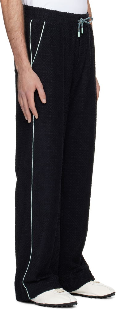 Joggingbukser Casablanca Casablanca Monogram Jacquard Towelling Sweatpants Sort | MPF25-JTR-270-01, 1