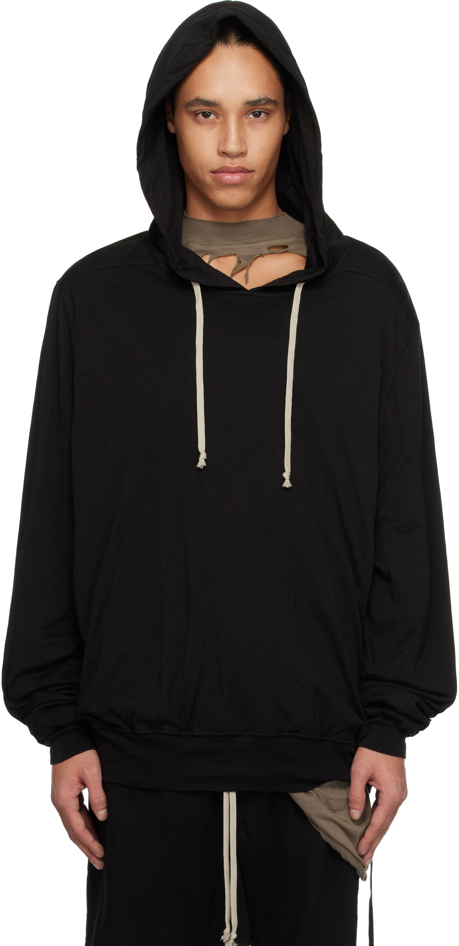 Sweatshirt Rick Owens Rick Owens DRKSHDW Hollywood Oversized Hoodie Sort | DU01E3262 BHDB, 0
