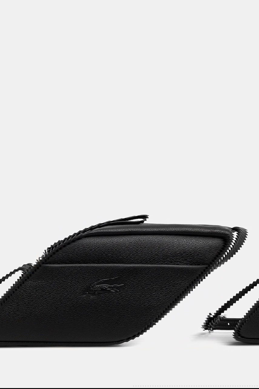Håndtaske Lacoste Lacoste Leather Crossbody Bag Sort | NF4506IE, 0