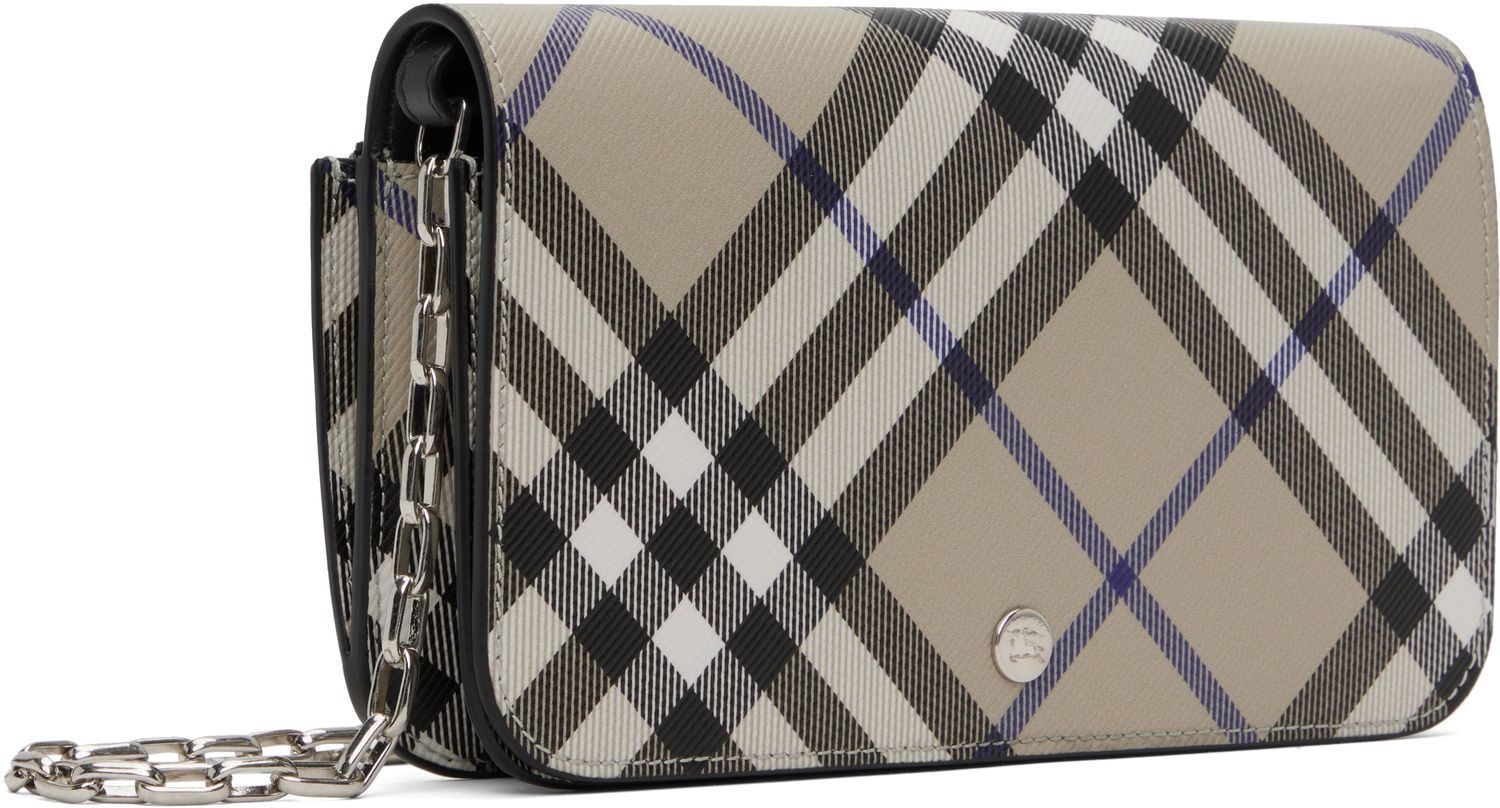 Tegnebog Burberry Burberry Check Chain Wallet Bag Beige | 8095122, 1