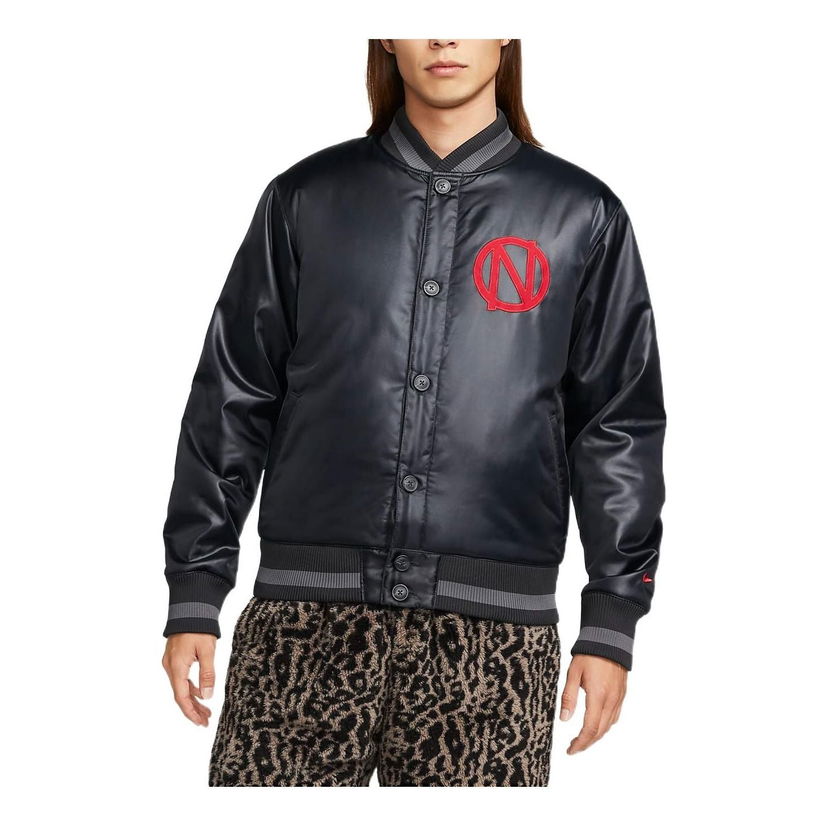 Bomberjakke Nike Long Sleeves Varsity Jacket Sort | DQ6204-045