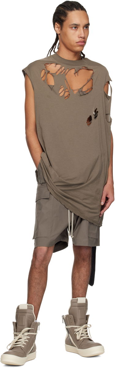 Tanktop Rick Owens Rick Owens DRKSHDW Hollywood Tarp Sleeveless T-Shirt Brun | DU01E3158 BHDSD, 3