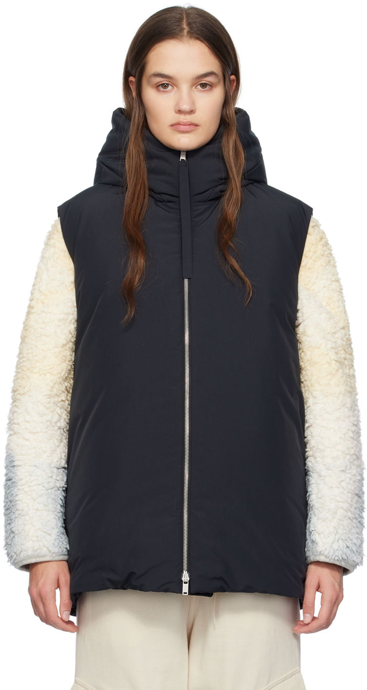 Vest Jil Sander Zip Down Vest Sort | J40AF0012_J74276, 0