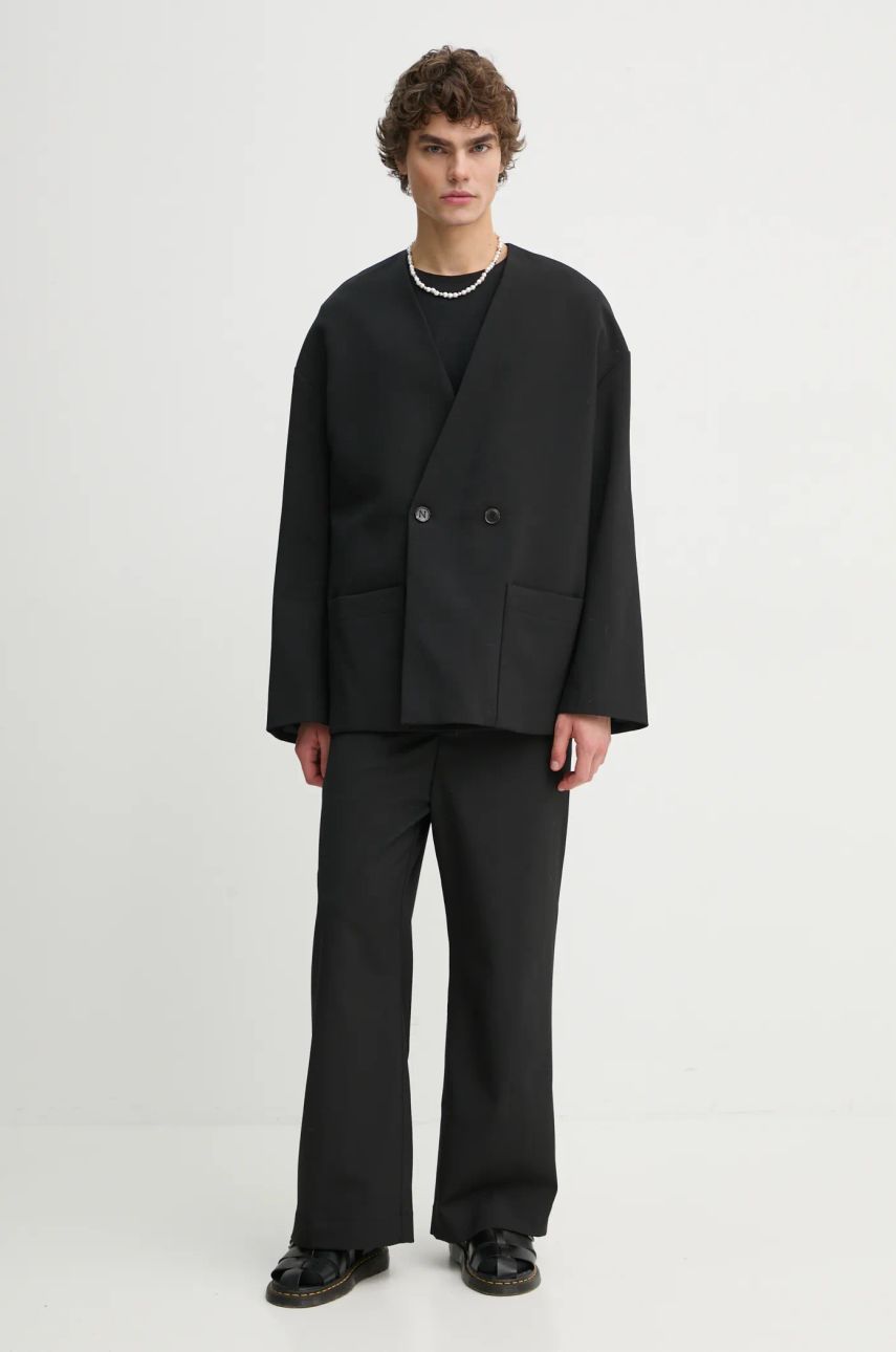 Jakke Nanushka Nanushka CEDRIC Wool Blend Blazer Sort | NM24FWJK24499, 1