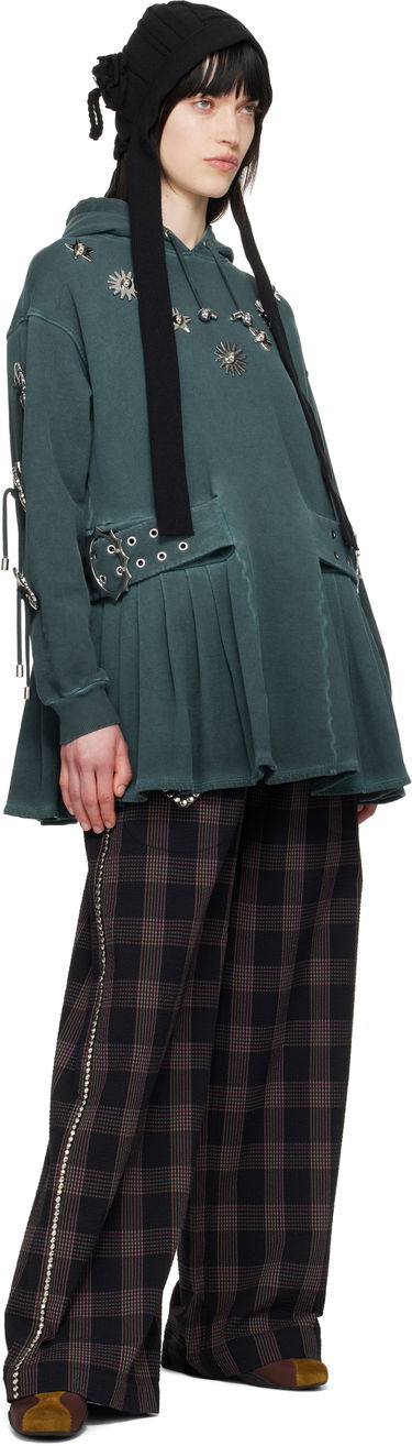 Sweatshirt Chopova Lowena Chopova Lowena Dallas Embellished Hoodie Minidress Grøn | 1297, 3